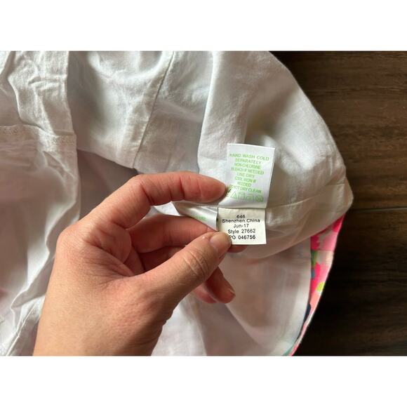 Lilly Pulitzer Cabrey Tropical Pina Colada Club Pink Tassels Shift Dress Sz 0 - Picture 11 of 12